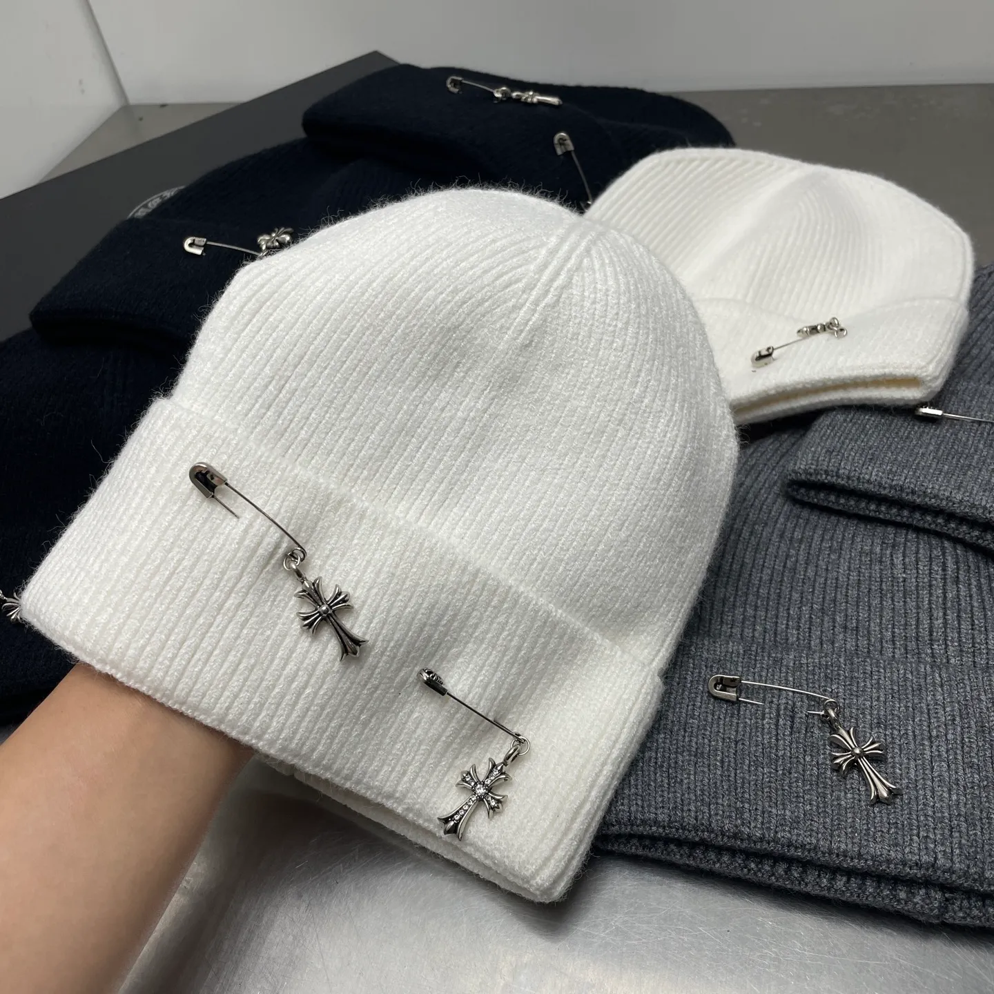 Early Autumn Crow Heart Beanie Hat